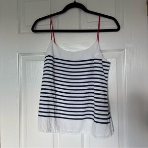 Banana Republic Striped Thin Strapped Tank In Mythic Blue Size 4